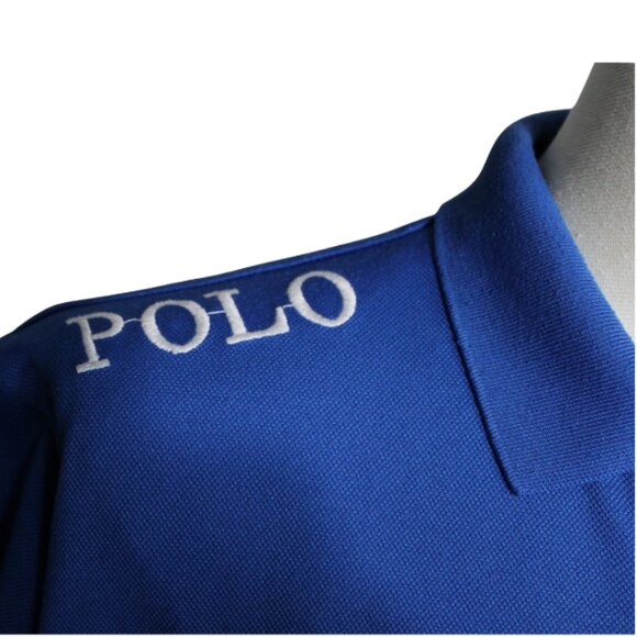 POLO by Ralph Lauren SZ L Signature Big Pony Logo Blue Polo Shirt - Picture 3 of 7